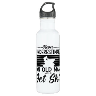 Unterschätzen Sie nie einen alten Mann Jet Ski Edelstahlflasche