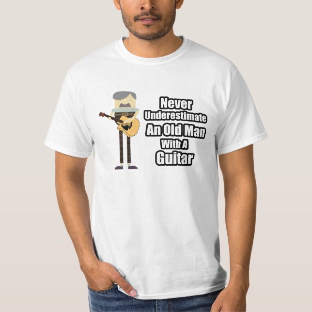 Unterschätzen Sie nie einen alten Mann mit einem T-Shirt (Vorderseite)