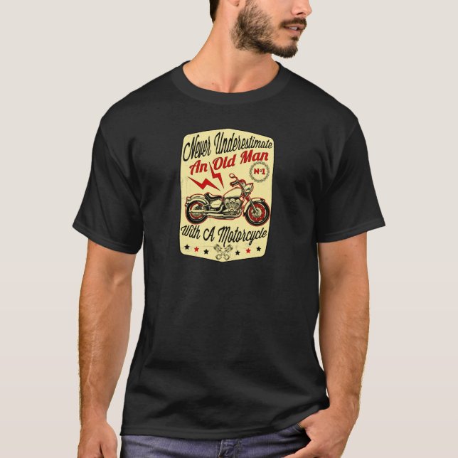 Unterschätzen Sie nie einen alten Mann mit einem T-Shirt (Vorderseite)