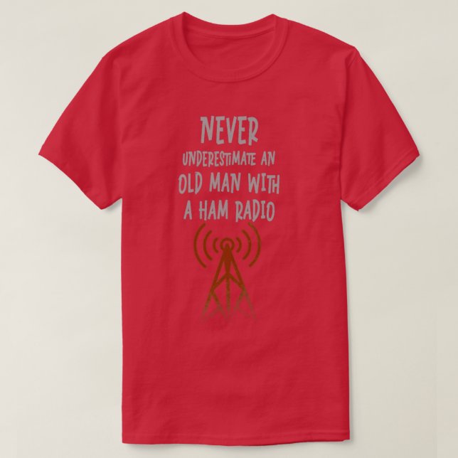 Unterschätzen Sie nie einen alten Mann mit Hammrad T-Shirt (Design vorne)