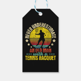 Unterschätzen Sie nie einen alten Mann - Tennisspi Geschenkanhänger