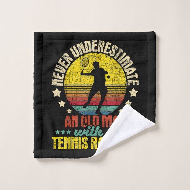 Unterschätzen Sie nie einen alten Mann - Tennisspi Waschlappen (Waschlappen)