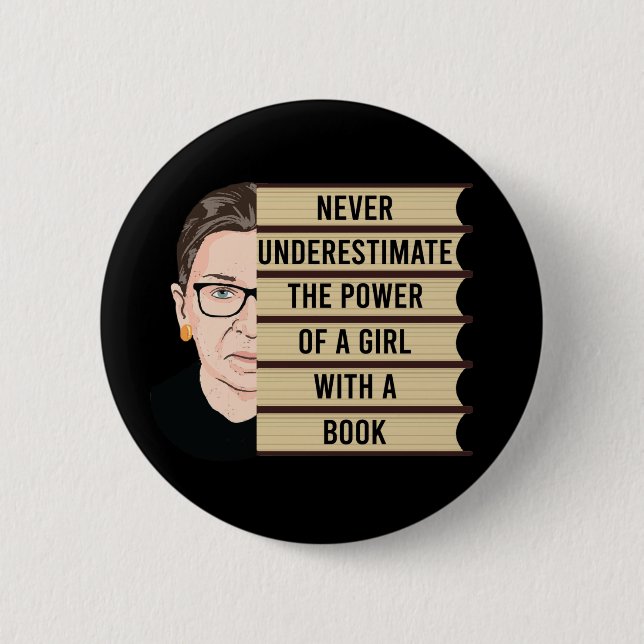 Unterschätzen Sie niemals den Power eines Buches Button (Vorderseite)
