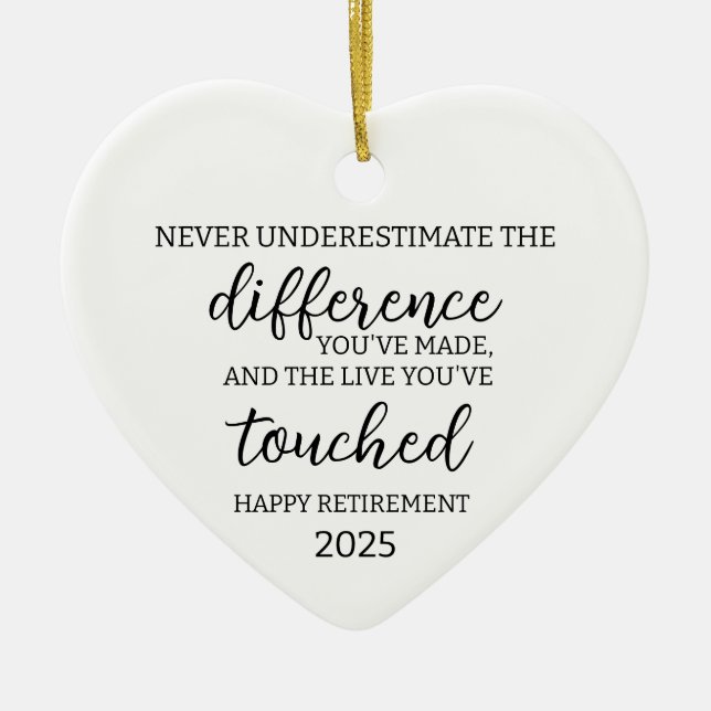 Unterschätzen Sie niemals den Unterschied, den Sie Keramik Ornament (Vorne)