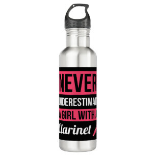 Unterschätzen Sie niemals ein Mädchen mit einer Kl Edelstahlflasche