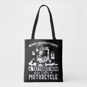 Unterschätzen Sie niemals ein Motorrad der tattooo Tasche