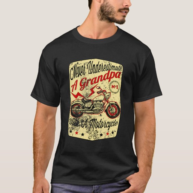 Unterschätzen Sie niemals ein Opa-Geschenk für Dad T-Shirt (Vorderseite)