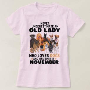 Unterschätzen Sie niemals eine alte Dame, die Hun T-Shirt