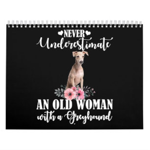 Unterschätzen Sie niemals eine alte Frau mit Wind Kalender