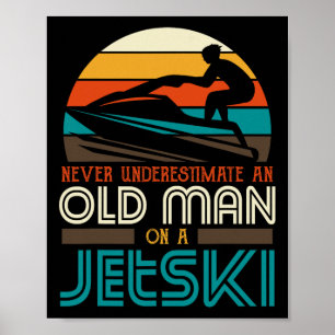 Unterschätzen Sie niemals einen alten Mann auf ein Poster