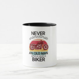 Unterschätzen Sie niemals einen alten Mann, der au Tasse