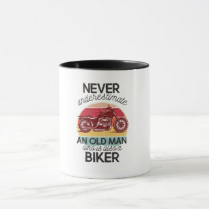 Unterschätzen Sie niemals einen alten Mann, der au Tasse