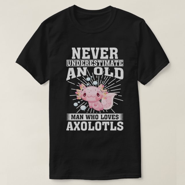 Unterschätzen Sie niemals einen alten Mann, der Ax T-Shirt (Design vorne)