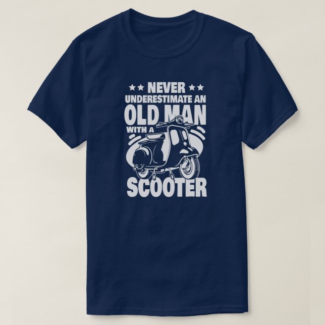Unterschätzen Sie niemals einen alten Mann mit ein T-Shirt (Design vorne)