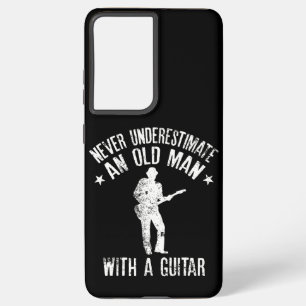 Unterschätzen Sie niemals einen Alten mit Gitarre Samsung Galaxy Hülle