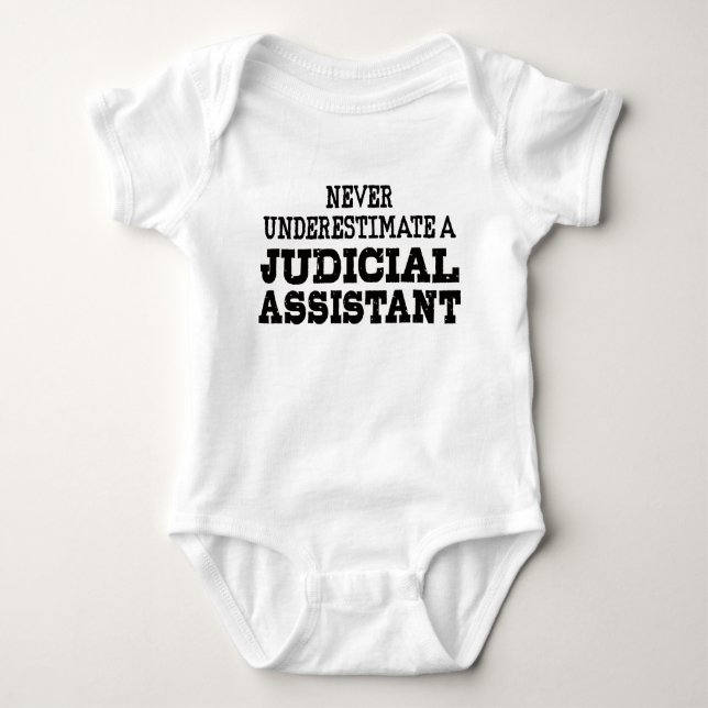 Unterschätzen Sie niemals einen Justiziellen Assis Baby Strampler (Vorderseite)