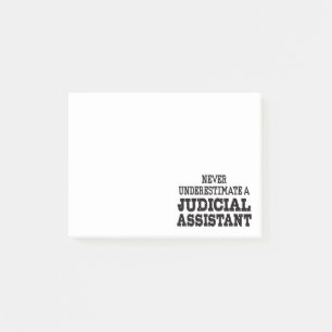 Unterschätzen Sie niemals einen Justiziellen Assis Post-it Klebezettel