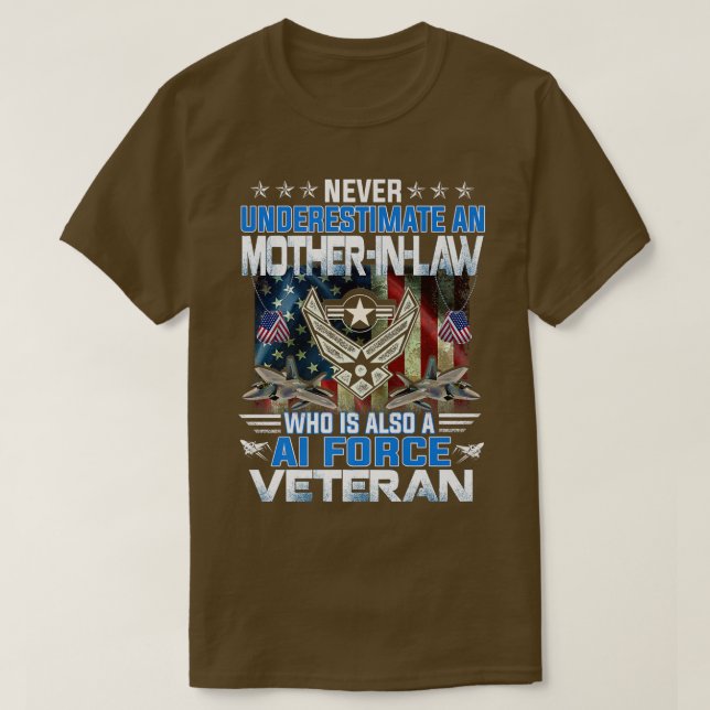 Unterschätzen Sie niemals einen Luftwaffenmesser d T-Shirt (Design vorne)