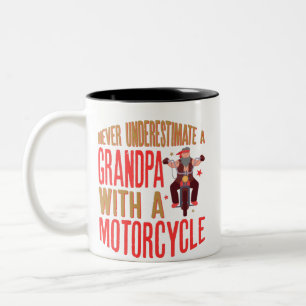 Unterschätzen Sie niemals einen Opa mit einem Mot Zweifarbige Tasse