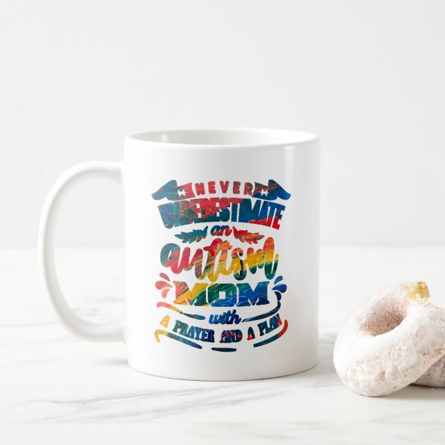 Unterschätzen Sie niemals einen Regenbogen der Aut Kaffeetasse (Mit Donut)