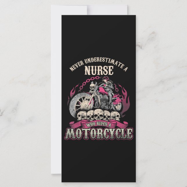 Unterschätzen von Krankenschwestern, die Motorradf (Vorderseite)