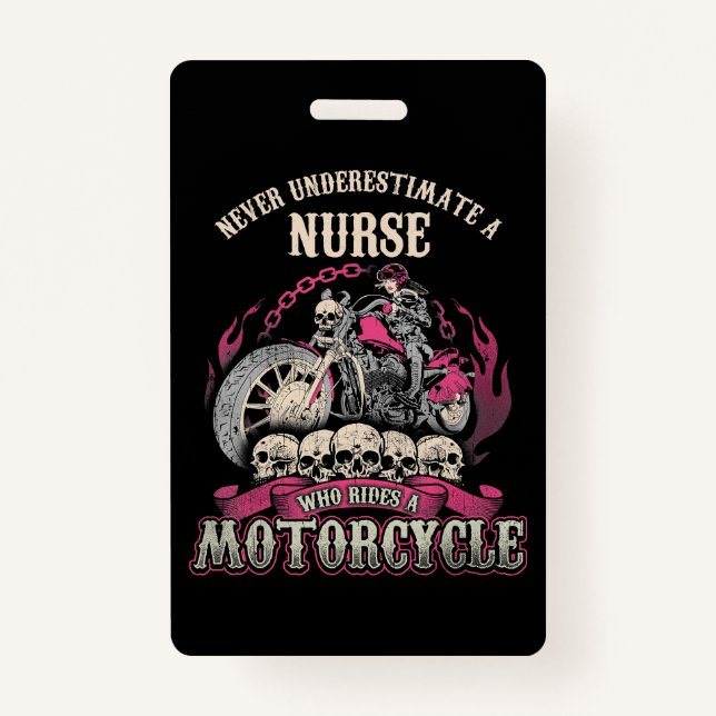 Unterschätzen von Krankenschwestern, die Motorradf Ausweis (Vorderseite)