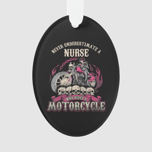 Unterschätzen von Krankenschwestern, die Motorradf Ornament (Vorderseite)