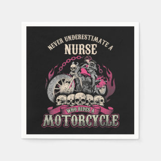 Unterschätzen von Krankenschwestern, die Motorradf Serviette