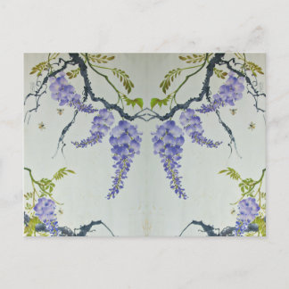 Unterscheidende lila Parfüm-Blumenmalerei Postkarte