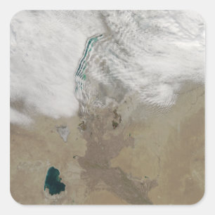 Unterscheidende Linien der Wolken Quadratischer Aufkleber
