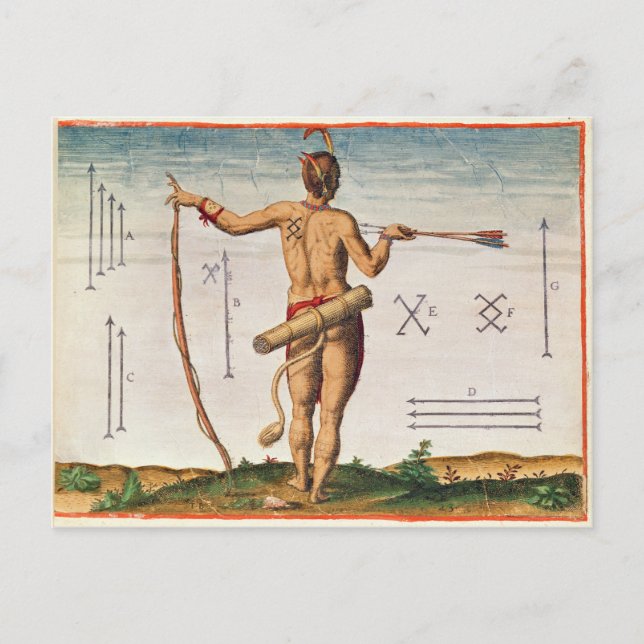 Unterscheidungsmerkmale eines Kriegers von Virgini Postkarte (Vorderseite)