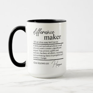 Unterschied macht Tasse, Personalisierter Untersch Tasse