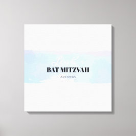 UNTERSCHIED WATERCOLOR Bat Bar Mitzvah Unterschrif Leinwanddruck