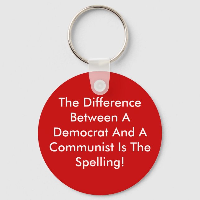 Unterschied zwischen einem Demokraten und einem Ko Schlüsselanhänger (Vorderseite)