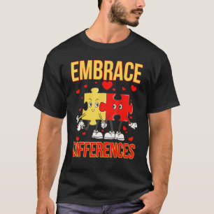 Unterschiede akzeptieren Lustiger Welt-Autismus-Ta T-Shirt