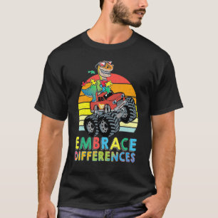 Unterschiede annehmen Autismus Dinosaurier LKW Jun T-Shirt