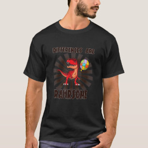 Unterschiede sind Rawrsome Autismus Humor Grafik T-Shirt