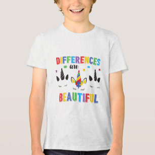 Unterschiede sind schöne Autismus Mental Health Aw Tri-Blend Shirt
