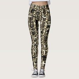 Unterschiedlich braun, unterschiedlich gestreift v leggings