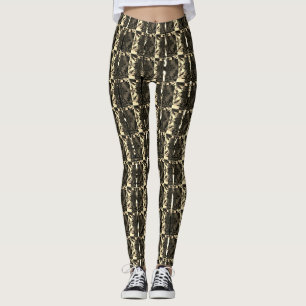 Unterschiedlich braun, unterschiedlich gestreift v leggings