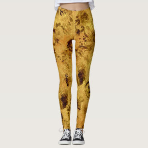 Unterschiedliche Aquarell-Rose Leggings