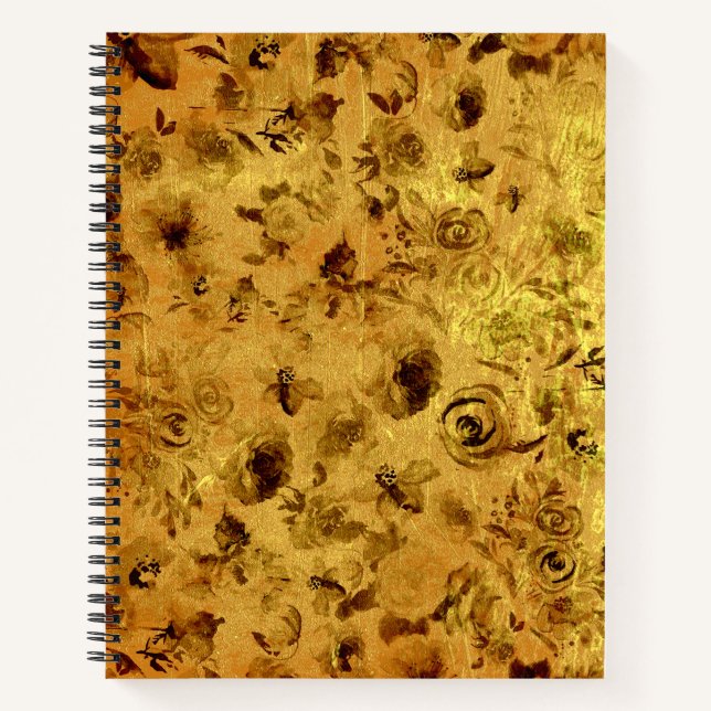 Unterschiedliche Aquarell-Rose Notizbuch (Vorderseite)