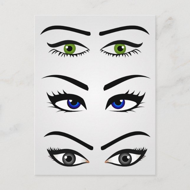 Unterschiedliche Arten von Augen Postkarte (Vorderseite)
