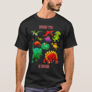 Unterschiedliche Arten von Dinosauriern prähistori T-Shirt