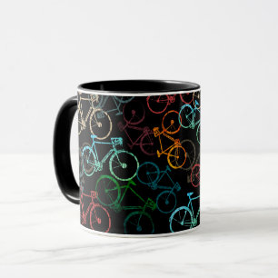 Unterschiedliche Farbräder auf schwarz Tasse