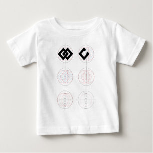 Unterschiedliche Nagelziehzeichnung Baby T-shirt