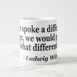 Unterschiedliche Sprachunterschiedliches Weltzitat Jumbo-Tasse