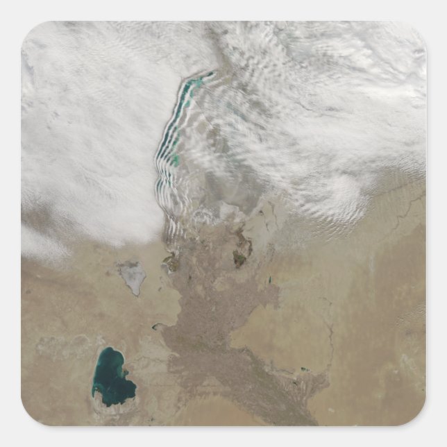 Unterschiedliche Wolkenrichtungen Quadratischer Aufkleber (Vorderseite)