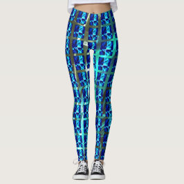 Unterschiedliches Blau, verschiedene Streifen vert Leggings