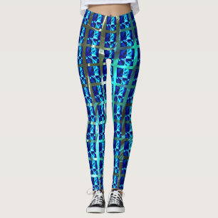 Unterschiedliches Blau, verschiedene Streifen vert Leggings